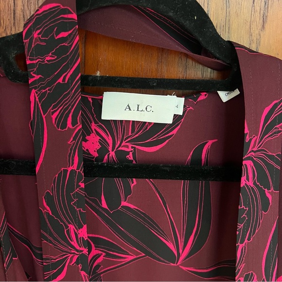 A.L.C. Embrey Dress in Bordeaux - Picture 8 of 9